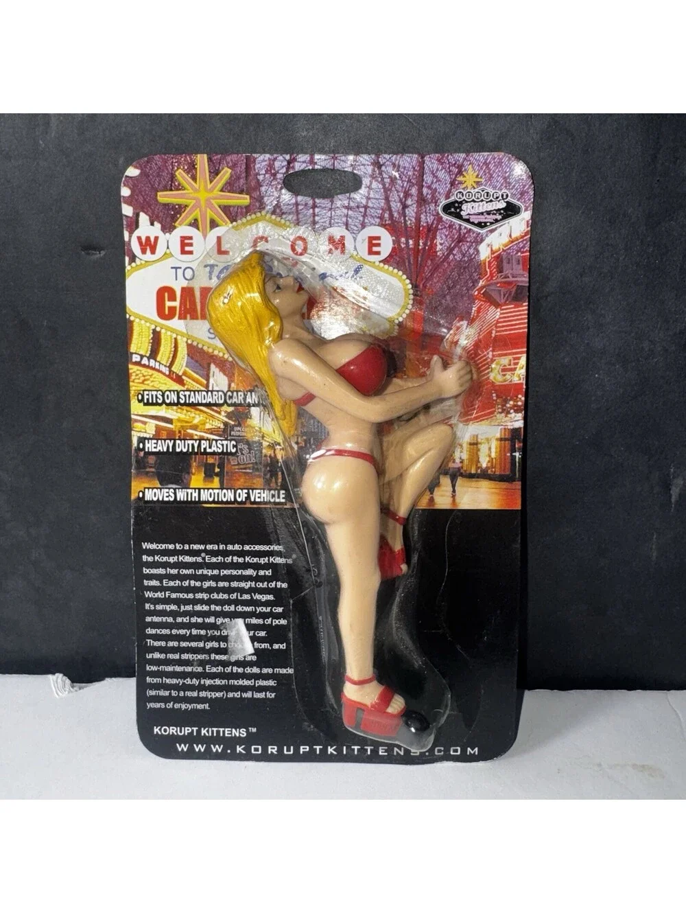 Korupt Kittens Diamond Antenna Blonde Stripper Doll Car Golf Cart Topper Risqué
